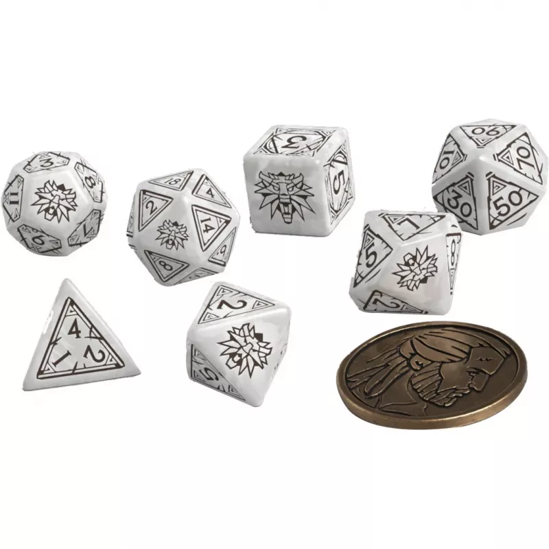 The Witcher kauliukų rinkinys: Geraltas – Baltasis Vilkas, kauliukai