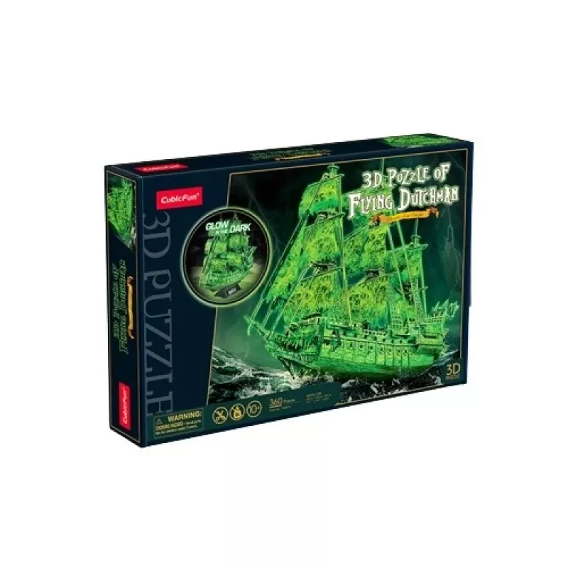 3D dėlionės modelis „Skrajojantis olandas“, šviečiantis tamsoje, cubicfun 306-T4041H