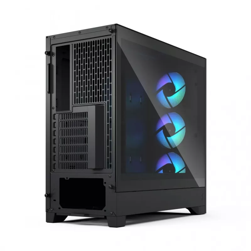PC korpusas Fractal Design Pop 2 Air Juoda TG RGB Midi Tower — ATX/Micro‑ATX/Mini‑ITX, 3x120mm priekyje, 1x120mm gale, 2,5 colio+3,5 colio nišos