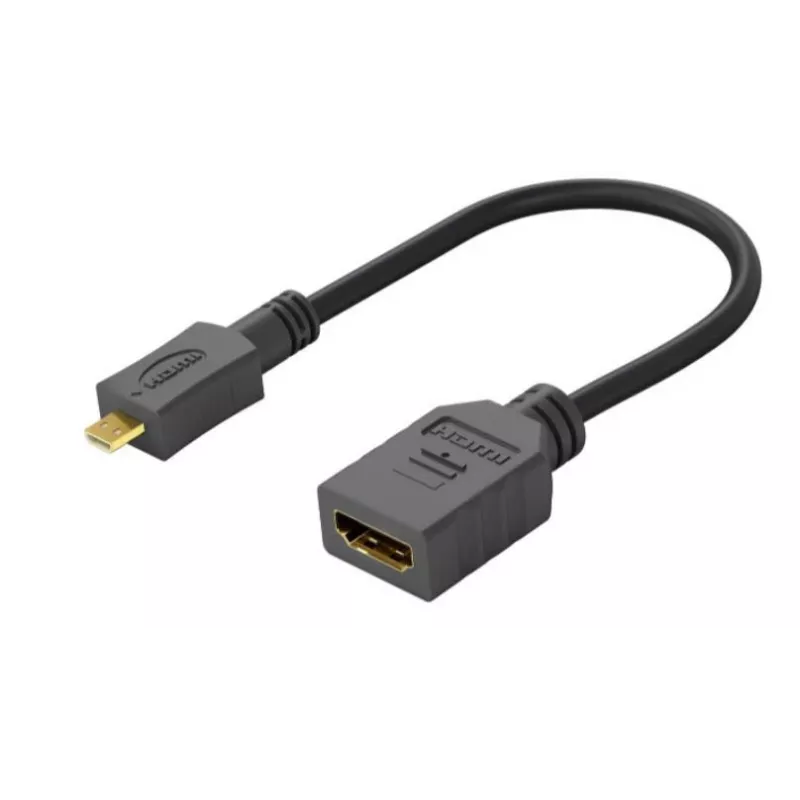 Microconnect HDM19F19MMC kabelio jungčių adapteris HDMI Type D (Micro) HDMI juoda