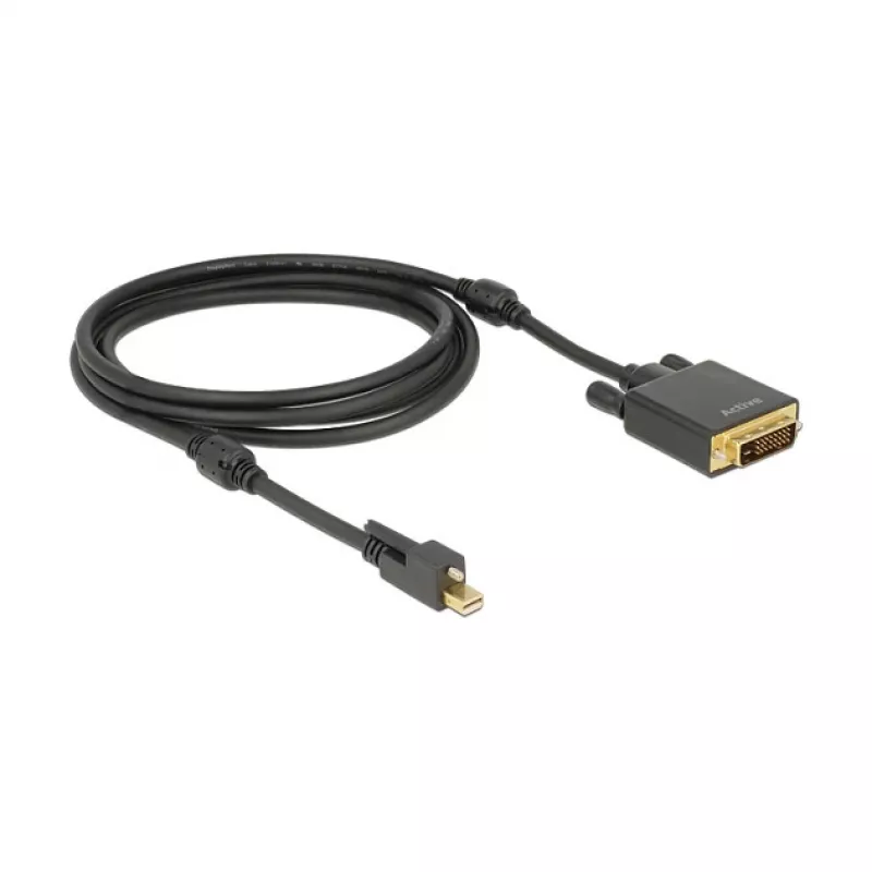 Vaizdo kabelio adapteris DeLOCK 83726 Mini DisplayPort į DVI 2 m juodas