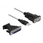 DeLOCK adapteris USB 2.0 Type-A į nuoseklųjį RS-232 D-Sub 9 + D-Sub 25