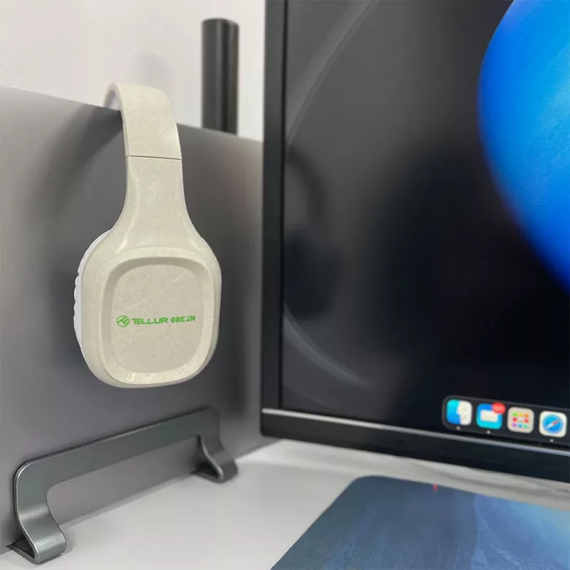 Ausinės Tellur Green Bluetooth ant ausies Pulse sulankstomos kreminės TLL511441