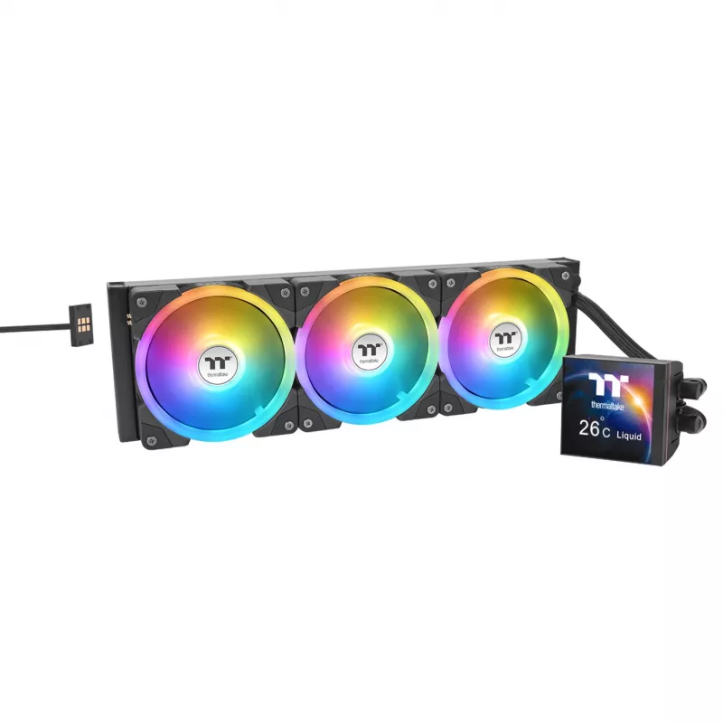 Skysčio CPU aušintuvas THERMALTAKE MAGFloe 420 Juoda 420mm radiatorius