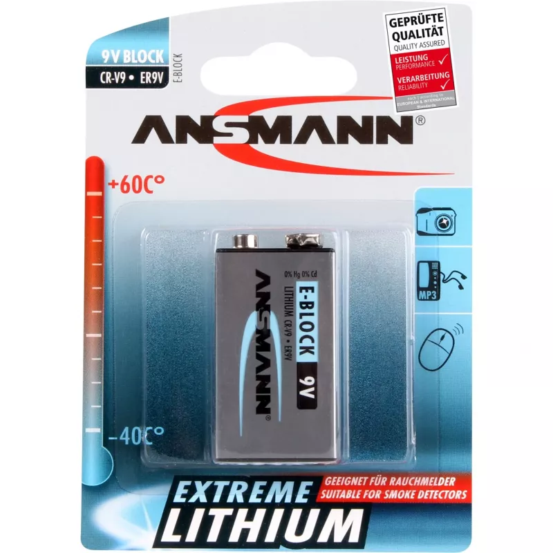 Vienkartinė baterija Ansmann 9V E-Block