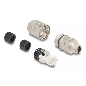 Laidinė jungtis DeLOCK 86032 M12 LSA 2cm sidabrinė