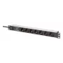 Digitus DN-95441 maitinimo skirstytuvas PDU 7 kintamosios srovės lizdai 1U juoda sidabrinė