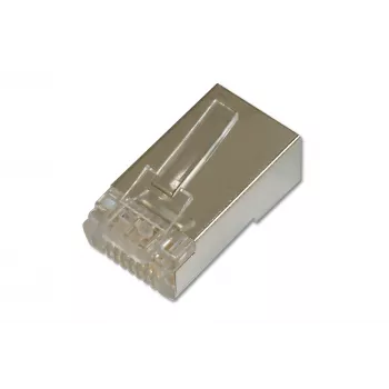 Modulinė RJ-45 jungtis apvaliam ekranuotam kabeliui, DIGITUS DN-MO-8-8-SRS, permatoma, pakuotė 100 vnt.