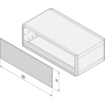 SCHROFF U-FRONTPL.EMC 3U 84HP - stovo priedas (24572606)