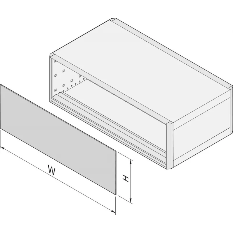 SCHROFF U-FRONTPL.EMC 3U 84HP - stovo priedas (24572606)