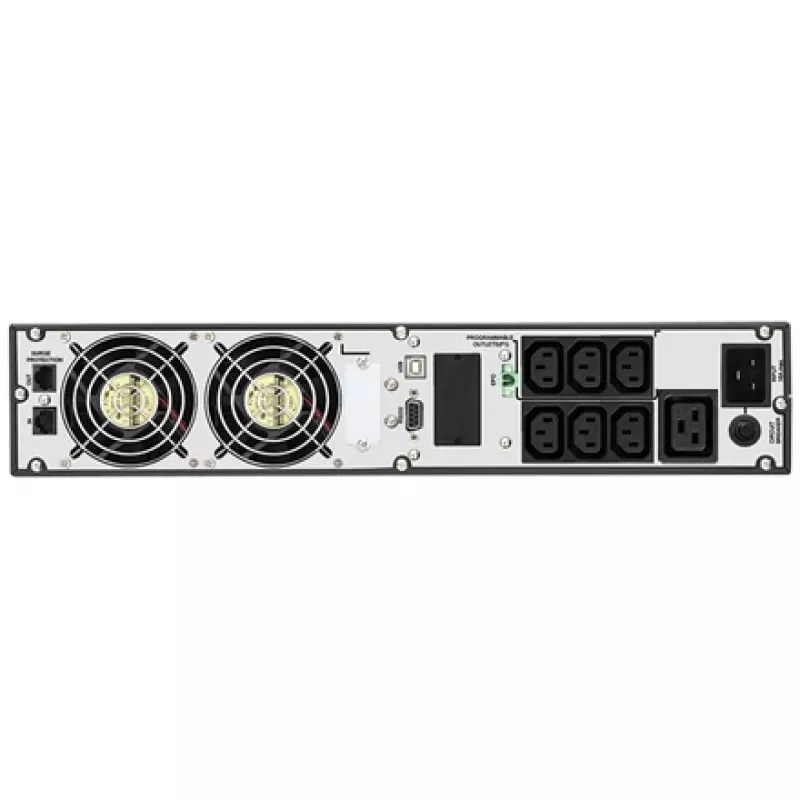 Rack UPS fsp/fortron CHAMP 3K RACK — 3000 VA, 2400 W, 110–300 V, ±1% batt. režime, 4 AC lizdai, USB