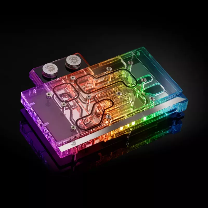 Vandens blokas BitsPower Classic VGA BP-VG3070FE — 125×171,4×28,4 mm, 3 kontaktų RGB, juoda/sidabrinė/skaidri