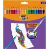 BIC Kids Evolution Illusion trinamos spalvotos kreidelės 24 spalvų