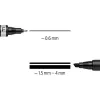 Nuolatinis žymeklis Staedtler Lumocolor permanent duo 348 B juodas 1 vnt.