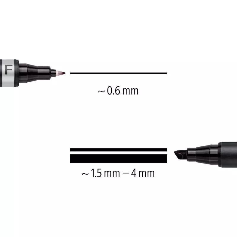 Nuolatinis žymeklis Staedtler Lumocolor permanent duo 348 B juodas 1 vnt.