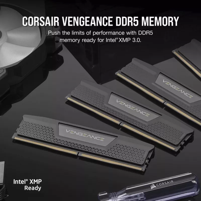 DIMM 96 GB DDR5-5600 (4x 24 GB) Quad-Kit, atmintis juoda, CMK96GX5M4B5600C40, Vengeance, INTEL XMP