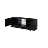 TV spintelė cama meble QIU 160 — MDF juodas blizgesys, 1600×420×570 mm