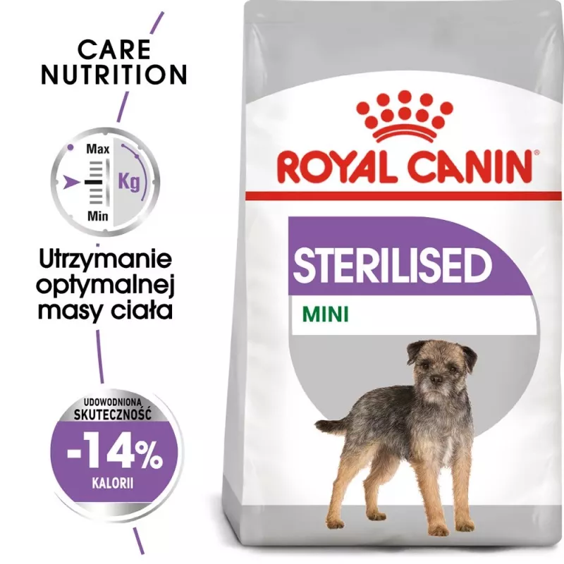 Sausas šunų maistas Royal Canin Adult Paukštiena 1 kg — sterilizuotų mažų ir ypač mažų veislių šunims, baltymai 30%, riebalai 13%