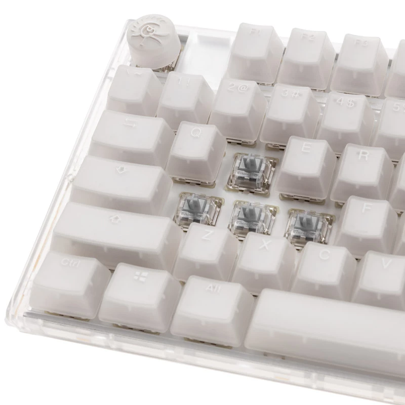 Ducky One 3 Aura White TKL Gaming klaviatūra, RGB LED - MX-Speed-Sidabrinė (US)