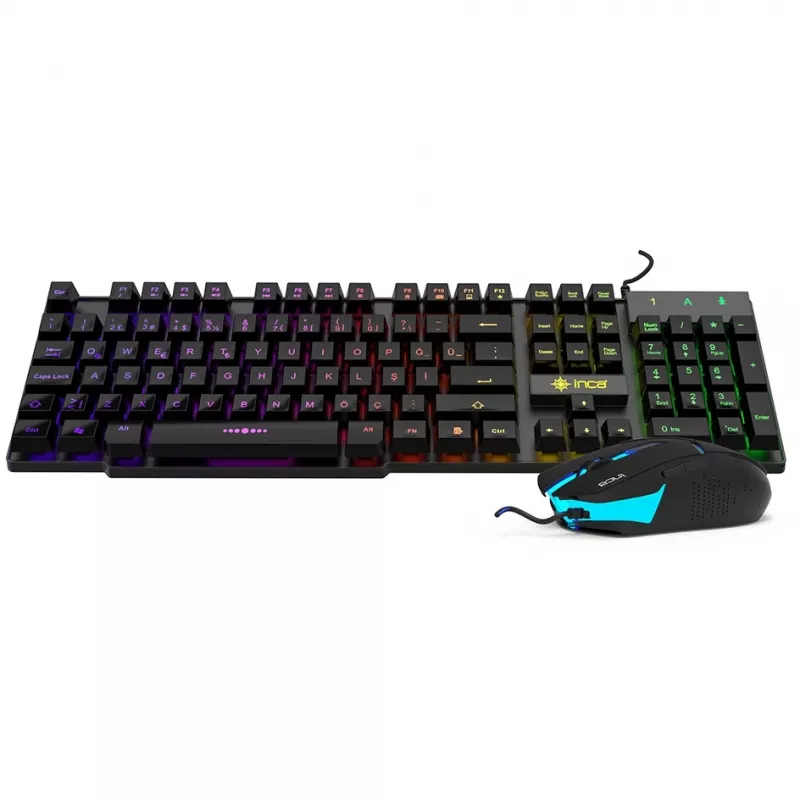 Cian Technology GmbH Cian INCA RAINBOW EFFECT MECHANICAL FEEL GAMING klaviatūra & pelė SET