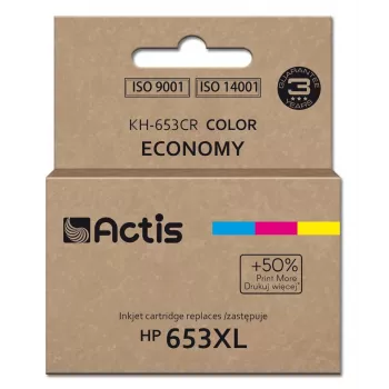 Actis KH-653CR rašalas (pakeičia HP 653XL 3YM74AE; Premium; 18 ml; 300 puslapių; spalvotas)