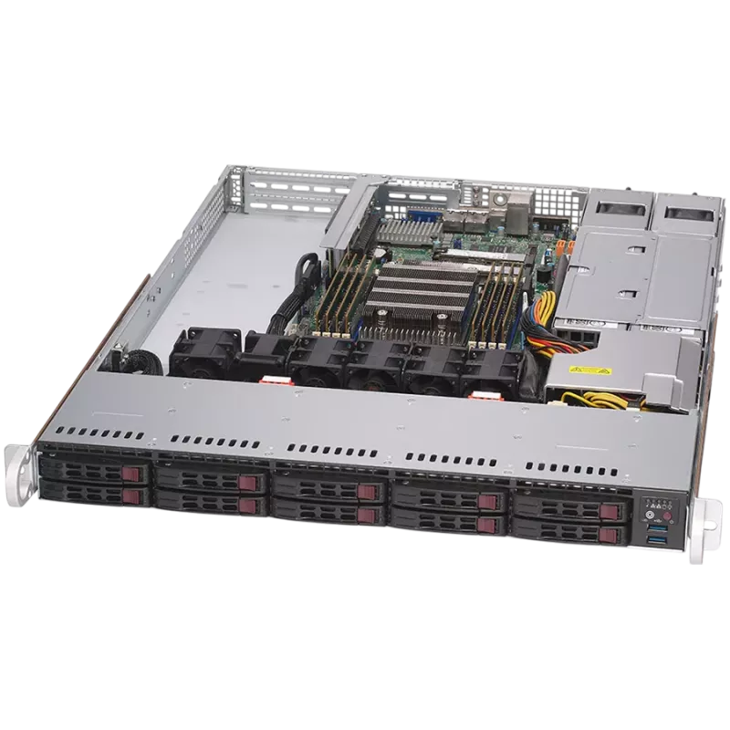 Supermicro A+ Server 1114S-WTRT - Serveris - Rack Mount - 1U - 1-Way - RAM 0 GB - SATA - Hot-Swap 6,4 cm (2,5 inch) - be HDD - AST2500 - 10 GigE - Monitorius: jokio
