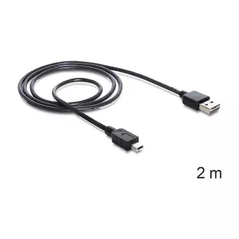 USB laidas DeLOCK 85554 USB 2.0 2m USB A Mini-USB B Juodas