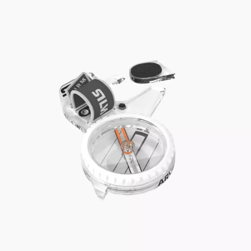 SILVA Racing Arc Jet 360 Dešinės Rankos Kompasas 37894 – Orientavimosi sporto lenktynių kompasas, dešinės rankos dizainas, 360° rėmelis