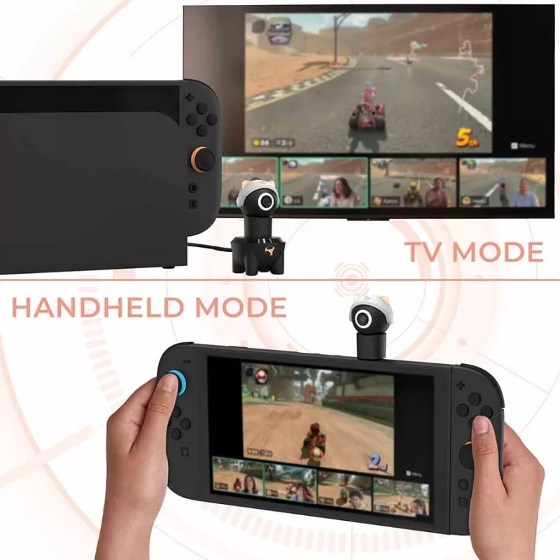 Subsonic Playcam 1080 2in1 HD Mini Camera For Nintendo Switch 2 Raudona