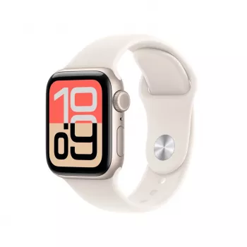 Apple Watch SE (3 kartos) SE 3 GPS + Cellular 40mm Starlight aliuminio korpusas su Starlight sportine juostele - S/M