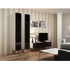 Cama uždara Spintelė VIGO '180' 180/40/30 baltas/juodas blizgus