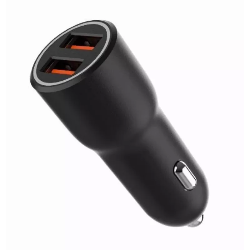 Automobilinis išmaniojo telefono įkroviklis Gembird TA-UC-A2QC36-CAR-01, 36 W, 12–24 V, cigarečių degiklis, juodas