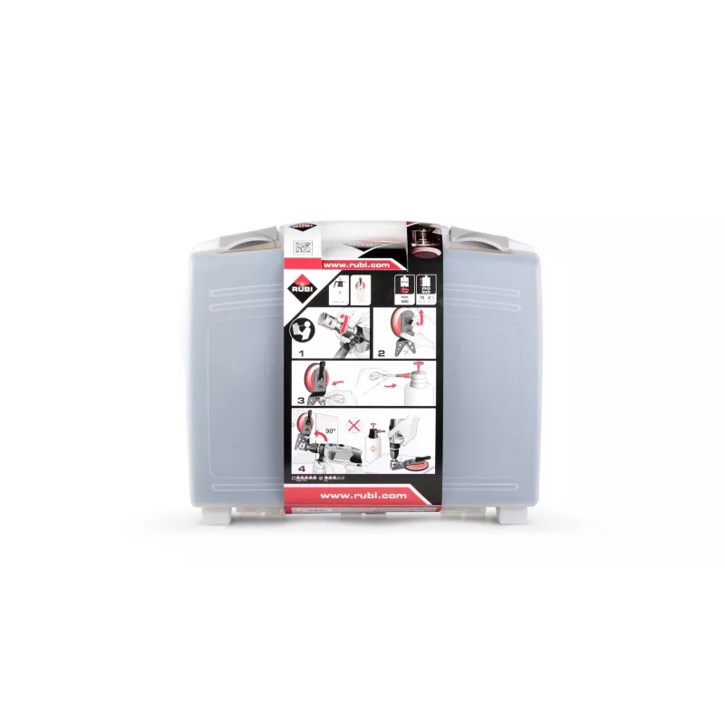 Grąžtų rinkinys RUBI Easy Gres Plus Kit — 7 vnt. deimantinių grąžtų, 27 mm ilgio, porcelianui, su dėklu