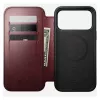 Mobiliojo telefono dėklas Nomad Modern Leather Folio, skirtas iPhone 17 Pro Max — oda, TPU, PC, aliuminis, bordo, 16 cm (6,3 colio)