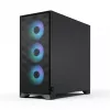 PC korpusas Fractal Design Pop 2 Air Juoda TG RGB Midi Tower — ATX/Micro‑ATX/Mini‑ITX, 3x120mm priekyje, 1x120mm gale, 2,5 colio+3,5 colio nišos
