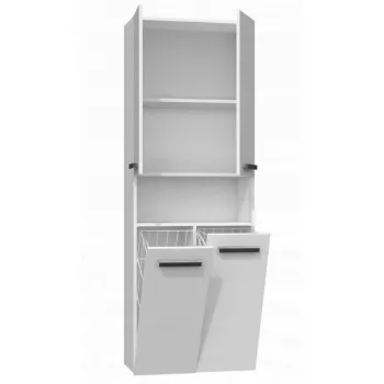 Vonios spintelė top e shop NEL 2K DK BPOŁ — laisvai pastatoma, 3 lentynos, 600×300×1740 mm, balta