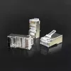 RJ45 modulinė jungtis QOLTEC 54556 CAT6 FTP, sidabrinė, 18×22×11 mm, pakuotėje 100 vnt.