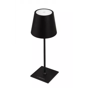 Stalinė LED lempa ESPERANZA ELD119K juoda — 3 W, 4000 K, 200 lm, USB-C, 2400 mAh baterija, 400 mm aukštis