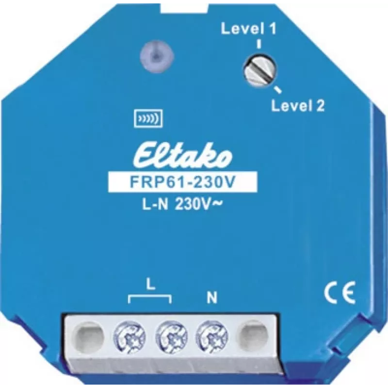 Sieninis belaidis jungiklis Eltako FRP61-230V mėlynas 230 V, 45 mm