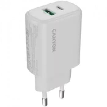CANYON įkroviklis OnCharge 250 25W 1xPD 1xQC EU Baltas