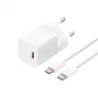 Baseus P10110902213-01 USB-C GaN5 mini 30W tinklo įkroviklis Balta