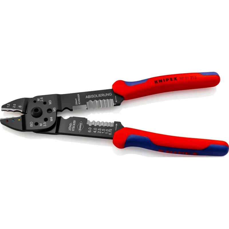 Knipex 97 21 215 kabelių presavimo įrankis Presavimo įrankis Juoda, Mėlyna, Raudona