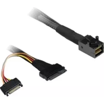 SFF laidas Inter-Tech SFF-8643 SFF-8639 juodas kompaktiškas dizainas