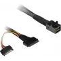 SFF laidas Inter-Tech SFF-8643 SFF-8639 juodas kompaktiškas dizainas