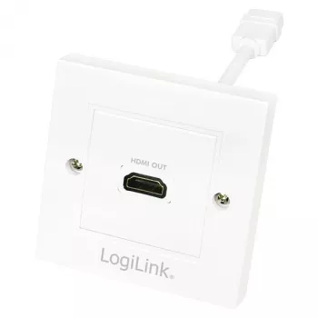 LogiLink AH0014 HDMI sieninis lizdas, 1 prievadas, baltas