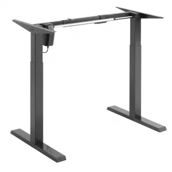Ergo Office reguliuojamo aukščio elektrinis stalas, pilkas, maks. aukštis 123 cm, 80 kg – be stalviršio, darbui stovint ir sėdint, ER-433