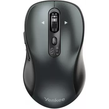 Laidinė ergonominė kompiuterio pelė YENKEE YMS2010BK — kompaktiškas dizainas, laidinis ryšys