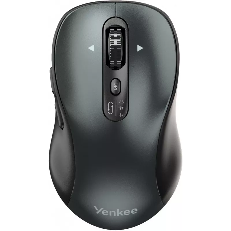 Laidinė ergonominė kompiuterio pelė YENKEE YMS2010BK — kompaktiškas dizainas, laidinis ryšys