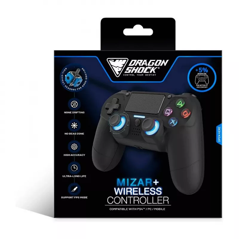 Dragonshock valdiklis Mizar+ belaidis juodas PS4/PC
