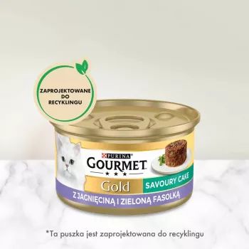 GOURMET GOLD - Skanėstas su ėriena ir šparaginėmis pupelėmis 85g